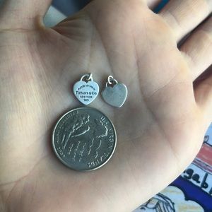 Two small tiffany & co hearts